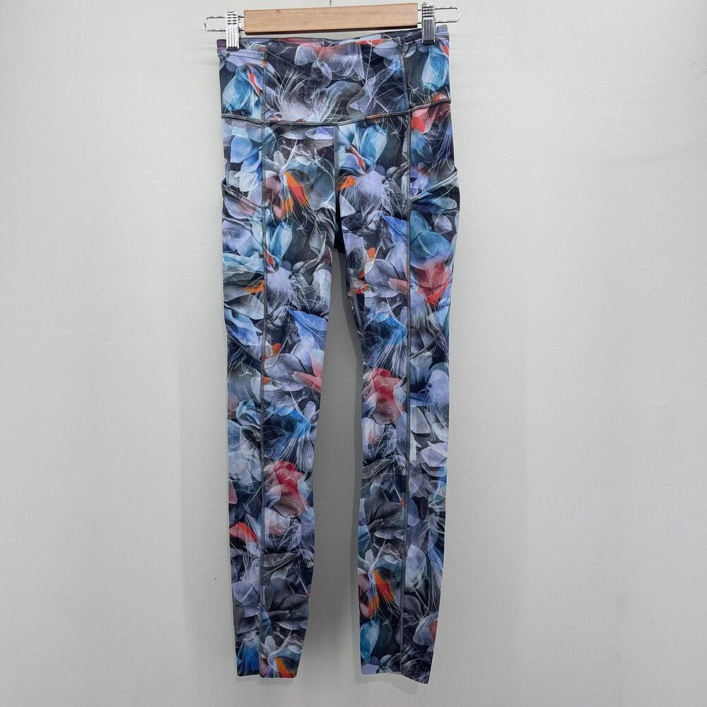 Lululemon Fast Free Tight 25" Womens 4 Nulux Luminescent Floral Multi W5BXSS